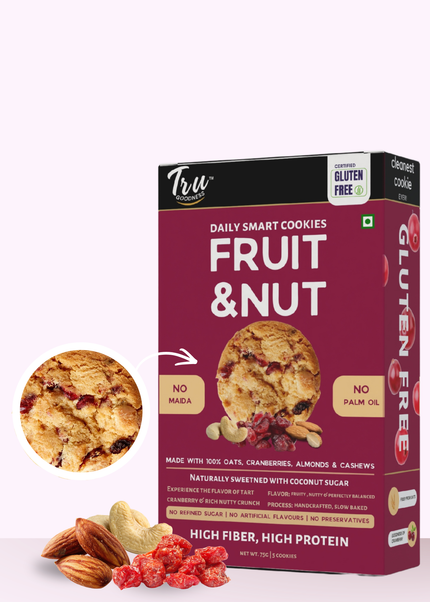 TruGoodness Fruit & Nut Smart Cookies – Almond, Cashew & Cranberry
