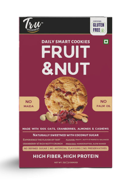 TruGoodness Fruit & Nut Smart Cookies – Almond, Cashew & Cranberry