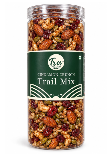 Cinnamon Crunch Trail Mix | Premium Nuts, Seeds & Cranberries | 500g