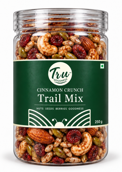 Cinnamon Crunch Trail Mix | Premium Nuts, Seeds & Cranberries | 250g