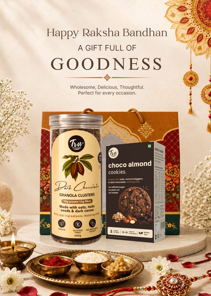 TruGoodness Rakhi Hamper – Dark Chocolate & Choco Almond