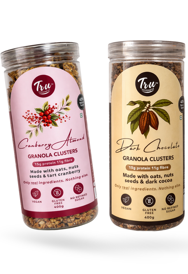 The TruGoodness Granola Duo — Dark Chocolate & Cranberry Almond