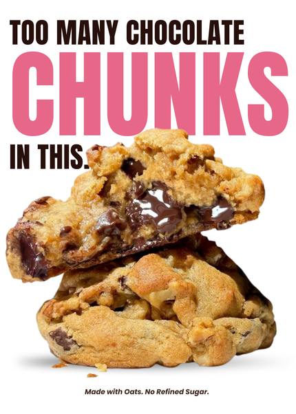 THICC Classic Chocolate Chunk Cookie 70g | 100% Oats | No Refined Sugar