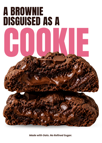 THICC Double Chocolate Fudge Cookie 70g of Chocolate Chaos.
